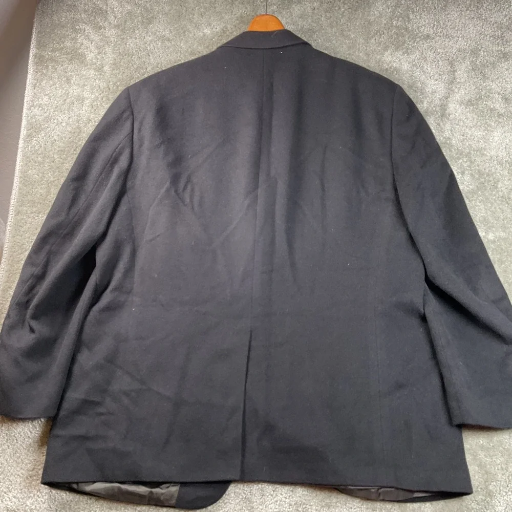 Joseph & Feiss Blazer Mens 48 Regular Black Excellent 100% Camel Hair Sport Coat